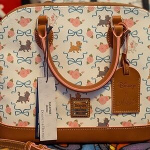 Disney Aristocats Dooney and Burke satchel hand bag roses Marie D&B Like New Cat